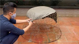 Smart Ideas with Cement and Cloth  build beautiful garden ideas [upl. by Kyd]