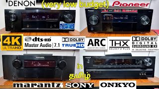 very low budget Pioneer VSXLX55 Marantz SR6005 Denon AVRX520BT Sony Onkyo 51 amp 72 AV Receiver [upl. by Ambrose]