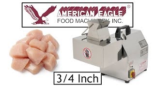 The 34 Inch Meat Cutter Cubes Raw Chicken Breast [upl. by Intruoc]