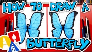 How To Draw Butterfly Emoji Realistic Blue Morpho 🦋 [upl. by Chud]