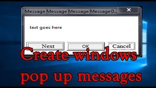 How to create windows popup message simple trick [upl. by Solly]