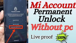 Mi account bypass without pc Latest MIUI 1112  mi account bybass100 [upl. by Ahsieyk201]