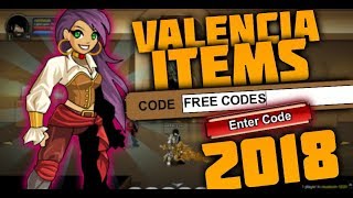 AQW All Valencia Codes 2018 Free Items [upl. by Graniela335]