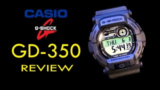 REVIEW Casio GShock GD350 Vibration Alarm Tactical Military Digital Watch Review [upl. by Anavoj]