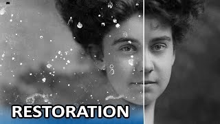 PHOTOSHOP TUTORIAL Photo Restoration How to repair and restore damaged Photographs [upl. by Muslim]