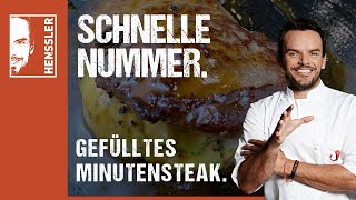 Schnelles gefülltes Minutensteak mit Avocado und Champignons von Steffen Henssler [upl. by Aicrag]