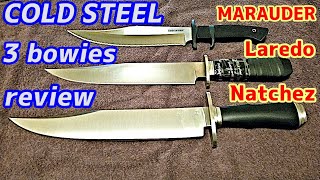 COLD STEEL 3 bowie knives review コールドスチール ボウイナイフレビュー [upl. by Madeleine]