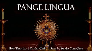 Pange Lingua  Catholic Hymn amp Chant  Holy ThursdayCorpus Christi  Latin w English translation [upl. by Eahsan]