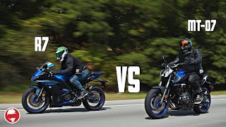 Yamaha R7 vs MT07  Which should you get [upl. by Sirmons270]