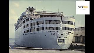 Sitmar Crusie Carribean Fairwind Monrovia 1978 Archive Footage [upl. by Ynttirb212]