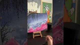 Peaceful night art painting acrylicpainting fyp fypage [upl. by Ahsinut]