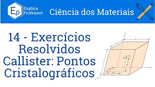 Pontos Cristalográficos  Exercícios Resolvidos Callister 14 [upl. by Einafets]