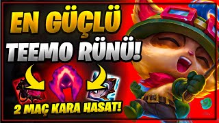 Teemonun En TAŞIYICI Rünü GÜÇLENİYOR 2 Maç Kara Hasatlı Teemo [upl. by Tiffanie]