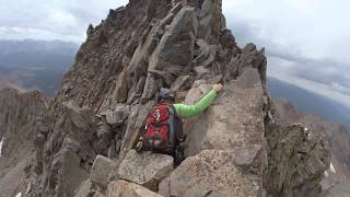 Final 100 of Exposed Climbing to the Summit  14er Mt Wilson [upl. by Colis483]