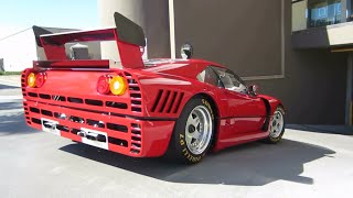 Ferrari 288 GTO Evoluzione w startup driving revs [upl. by Einreb]