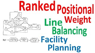 Ranked Positional Weight for Line Balancing  Manual Assembly Line Balancing  Industrial Automation [upl. by Brackett132]