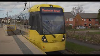 United Kingdom Manchester tram ride from Martinscroft to Airport [upl. by Zubkoff]