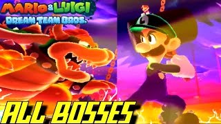 Mario amp Luigi Dream Team  All Bosses NO DAMAGE [upl. by Hercules]