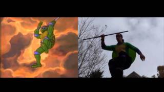 Live Action Teenage Mutant Ninja Turtles Cartoon Intro [upl. by Ydnyl]