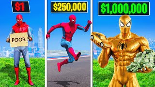 1 to 1000000 Spiderman in GTA 5 [upl. by Percival338]