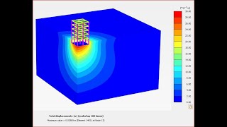 Lesson 47 Symmetrical Quarter Model of FullScale 5Story Building Considering SSI Using PLAXIS 3D [upl. by Kursh]