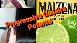 Progressiva natural com Maizena e óleo de coco [upl. by Kurtis133]