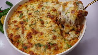 Baked Creamy Chicken PastaWhite Sauce pastaEid SpecialBy Recipes Of The World [upl. by Ilaw867]