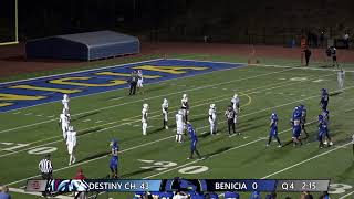 Benicia Football vs Destiny Christian Academy of Sacramento [upl. by Peterus]