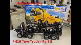 Tamiya 114 Volvo FH16 Tow Truck Build  Part 5 MFC03 amp DX6e Setup [upl. by Ylrebmi]