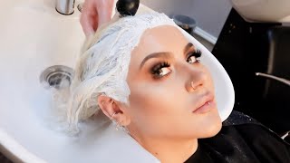 PLATINUM BLONDE HAIR TRANSFORMATION  JAMIE GENEVIEVE [upl. by Giles]