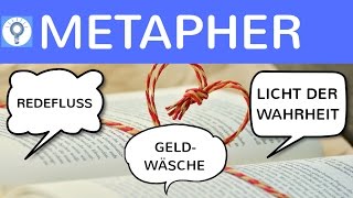 Metapher  Was ist eine Metapher Erklärung Wirkung amp Beispiele  Rhetorisches Stilmittel  Figur [upl. by Eelimaj]