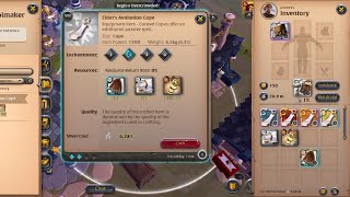 crafting the new Avalonian cape  Albion online [upl. by Canter835]