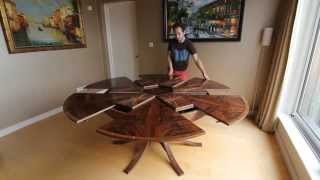 Expanding Circular Dining Table in Walnut [upl. by Youlton]