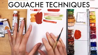 Sketchbook Techniques for Gouache  How To Get Started With Gouache Paint [upl. by Bondie]