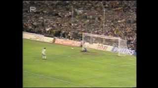 European Cup Final 19851986 Steaua Bucharest Barcelona 0 0 penalties [upl. by Enylcaj]