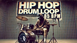 Hip hop drum loop 85 BPM  The Hybrid Drummer [upl. by Phaidra203]