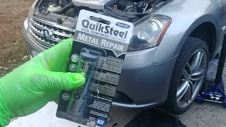 Using epoxy to repair oil pan [upl. by Goldsworthy441]