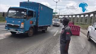 A section of the newly constructed Mwache Kipevu road in Mombasa closed to the public [upl. by Euqinomahs]