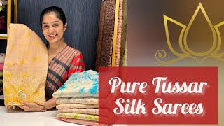 Pure Tussar Silk Sarees  Kanchivaram by Arya sareelove tussarsilk tussarsilksarees [upl. by Onateyac291]