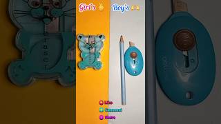 Boys stationery vsGirls stationery 💙 💝 Fight 🤜🤛shorts boysvsgirls stationery youtubeshorts [upl. by Orsini]