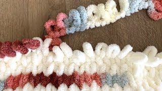 How to Make a Loop Yarn Blanket [upl. by Hannover510]