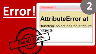 AttributeError at   function object has no attribute objects python django errorwindow 11 [upl. by Aihsotan230]