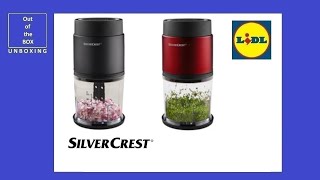 SilverCrest Mini Chopper SMZT 500 A1 UNBOXING Lidl 2 speed 30 sec 200 ml 300 ml 500 watt [upl. by Keefe]