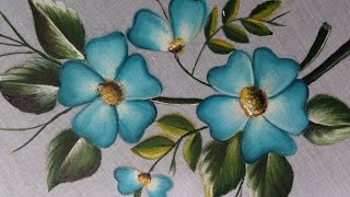 FABRIC PAINTING TUTORIAL FABRIC PAINTING ON CLOTHES FABRIC PAINTING DESIGNS [upl. by Solokin]