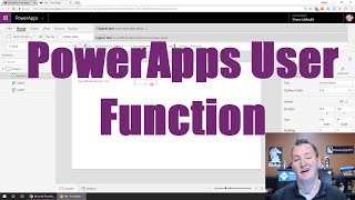 PowerApps User Function and intro to Office 365 User connector [upl. by Ahsatal]