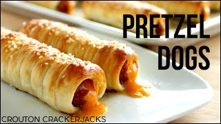 Pretzel Dogs Homemade Soft Pretzel Dog Recipe [upl. by Reviel224]