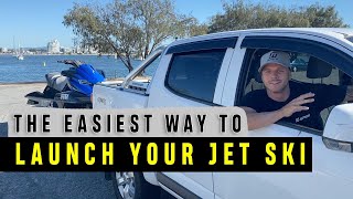 The Easiest Way to Launch a Jet Ski or PWC at the Boat Ramp  How to Reverse a Jet Ski Trailer [upl. by Ian]