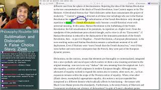 Philosophy Roulette 568  Sublimation and Dislocation A False Choice Slavoj Žižek [upl. by Gnirps447]