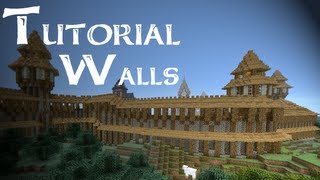 Minecraft Tutorial How to build medieval city walls Part 14 [upl. by Luapnaes]