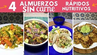 4 almuerzos SIN carne nutritivos y rendidores  Cocina de Addy [upl. by Goldfinch]